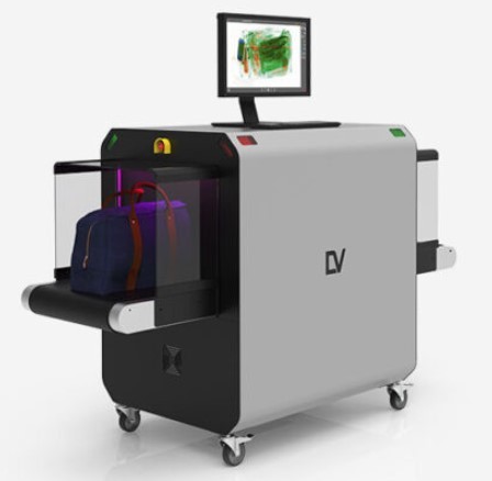 High resolution, X-ray baggage and parcel inspection system complete with smart artificial intelligence and detection software