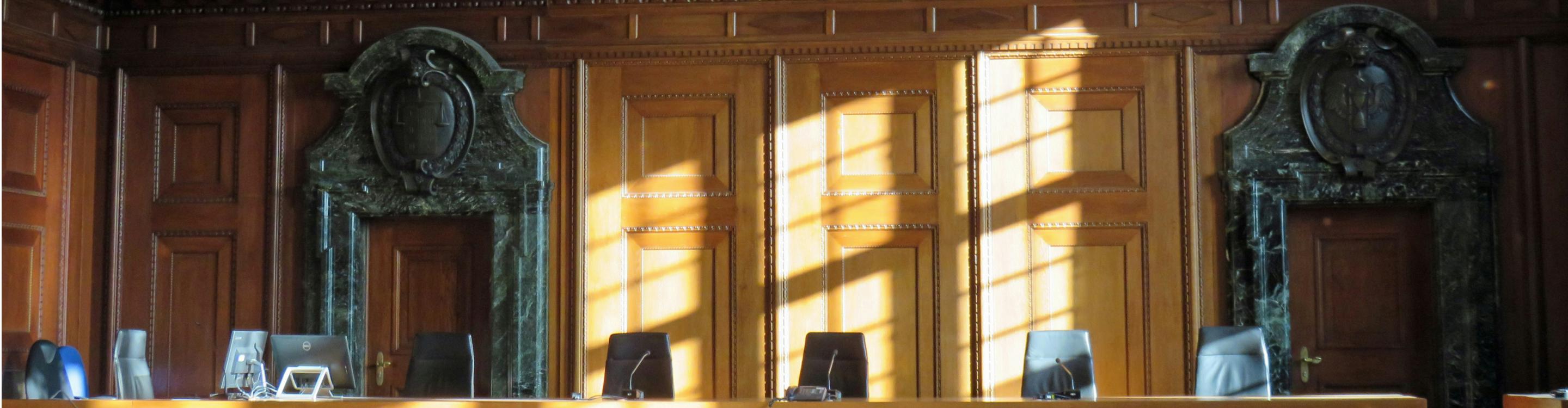 Tunnel X-ray scanner inspecting bags, parcels, and legal mail in a court security and administrative area